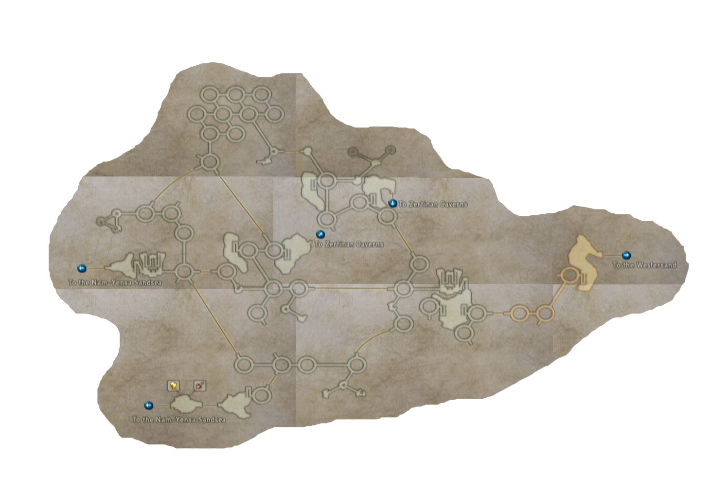 final fantasy xii ogir-yensa sandsea map