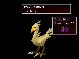 final fantasy vii feeding chocobo's